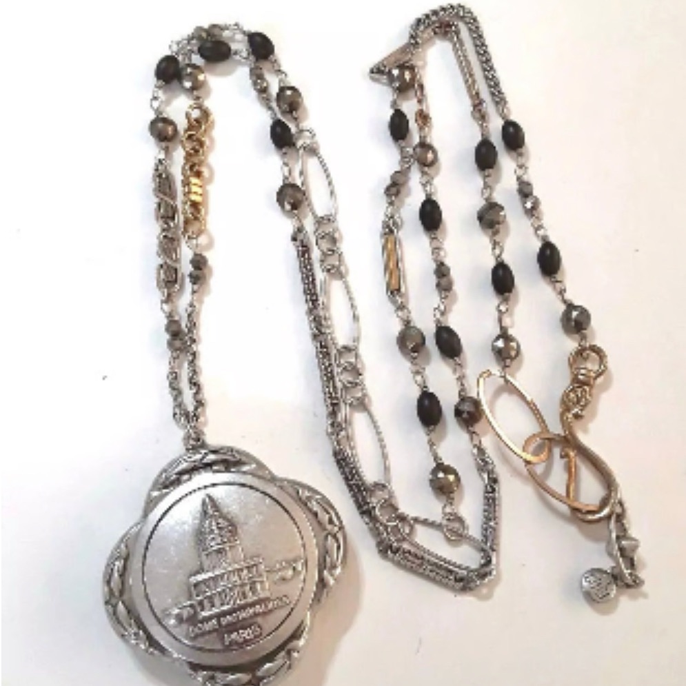 Cabi Locket Pendant Necklace Mirror Jewelry Necklace